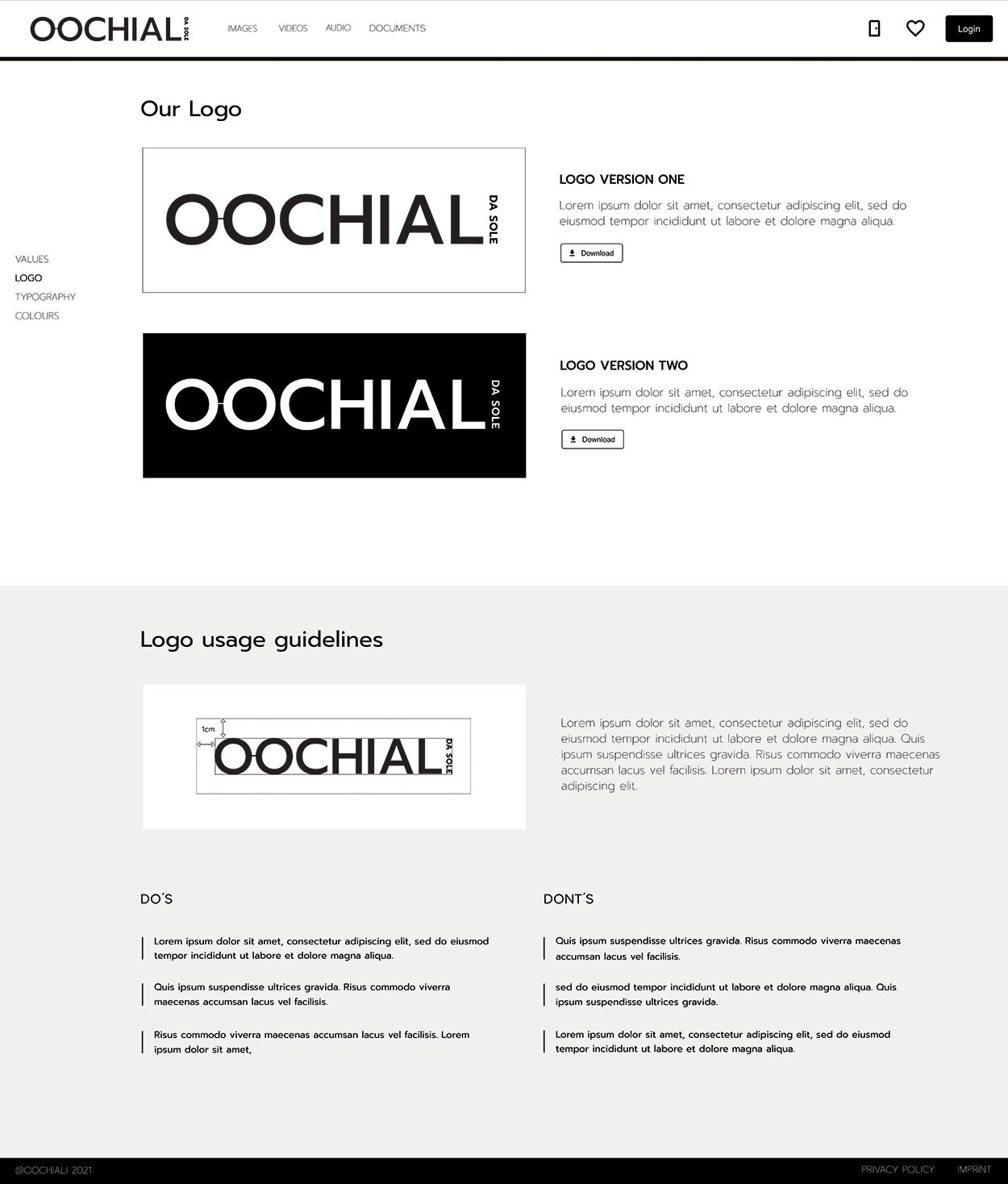 Logo's im Brand Portal Luxusgüter und Mode Label zum Download mit Erklärungen