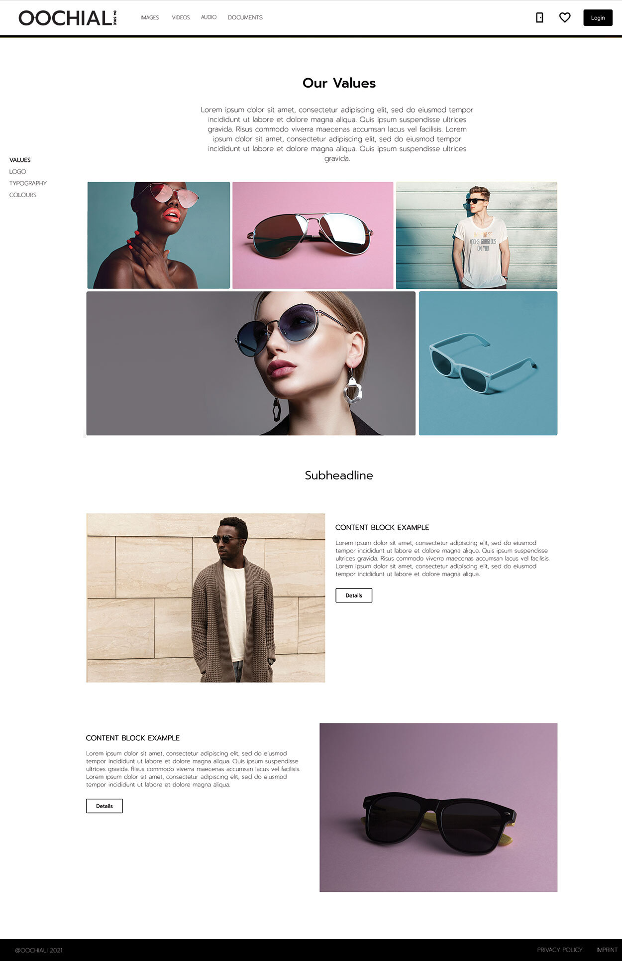 Brand Portal Feature Luxury and Fashion Values and Navigation