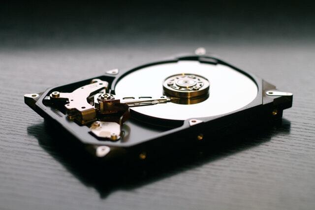 Hard disk for storing data.